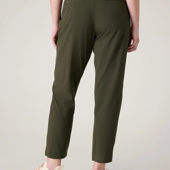 Athleta Brooklyn Mid Rise Ankle Utility Pant - Size 8 - Aspen Olive - Picture 4 of 9